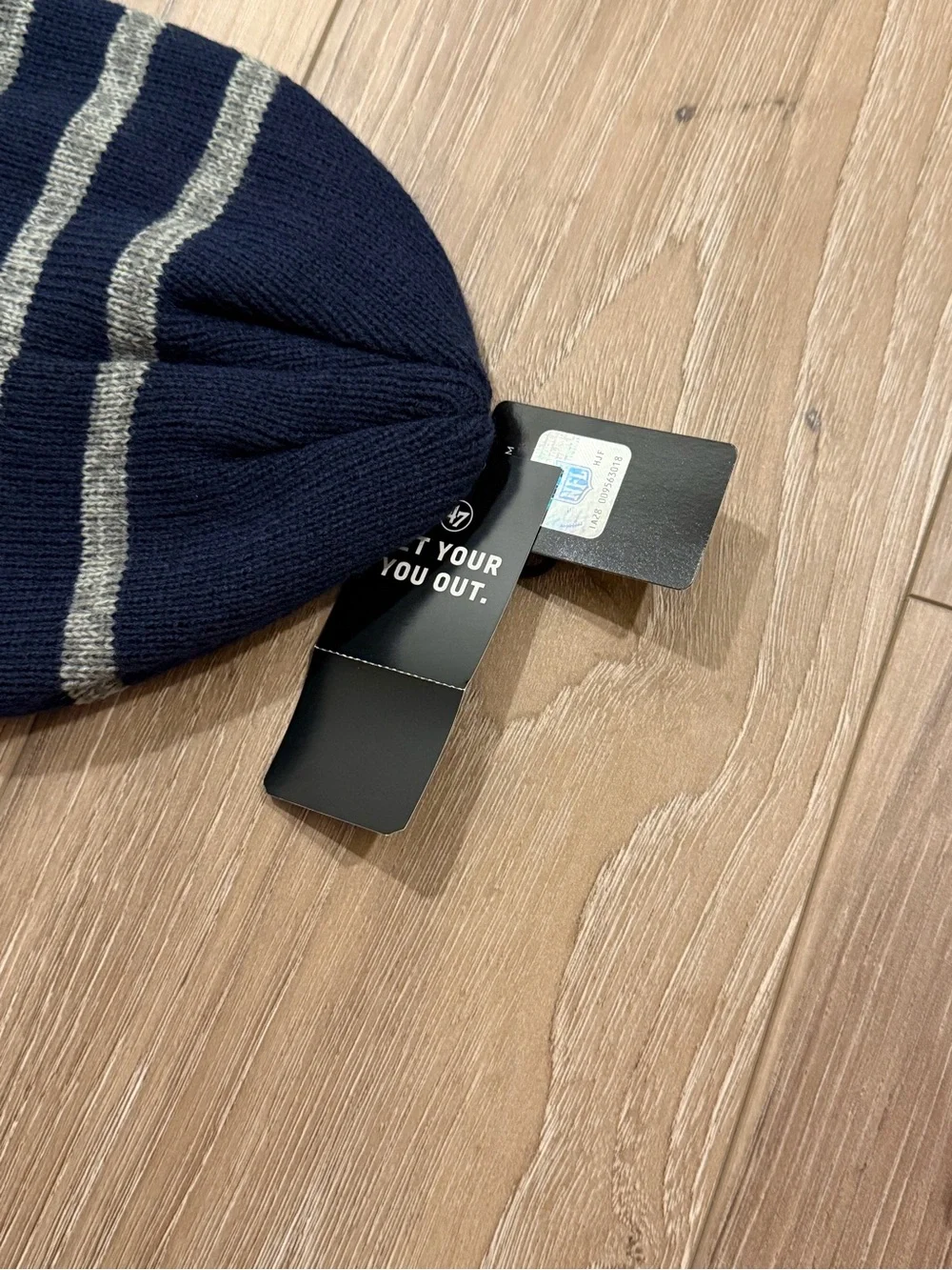 NE Patriots Navy/Gray Cuffed Knit Beanie